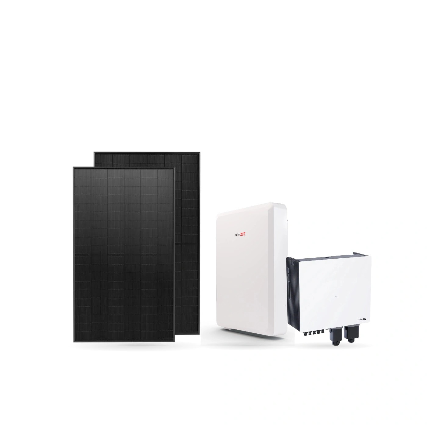 Solarmodul, Stromspeicher und Wechselrichter