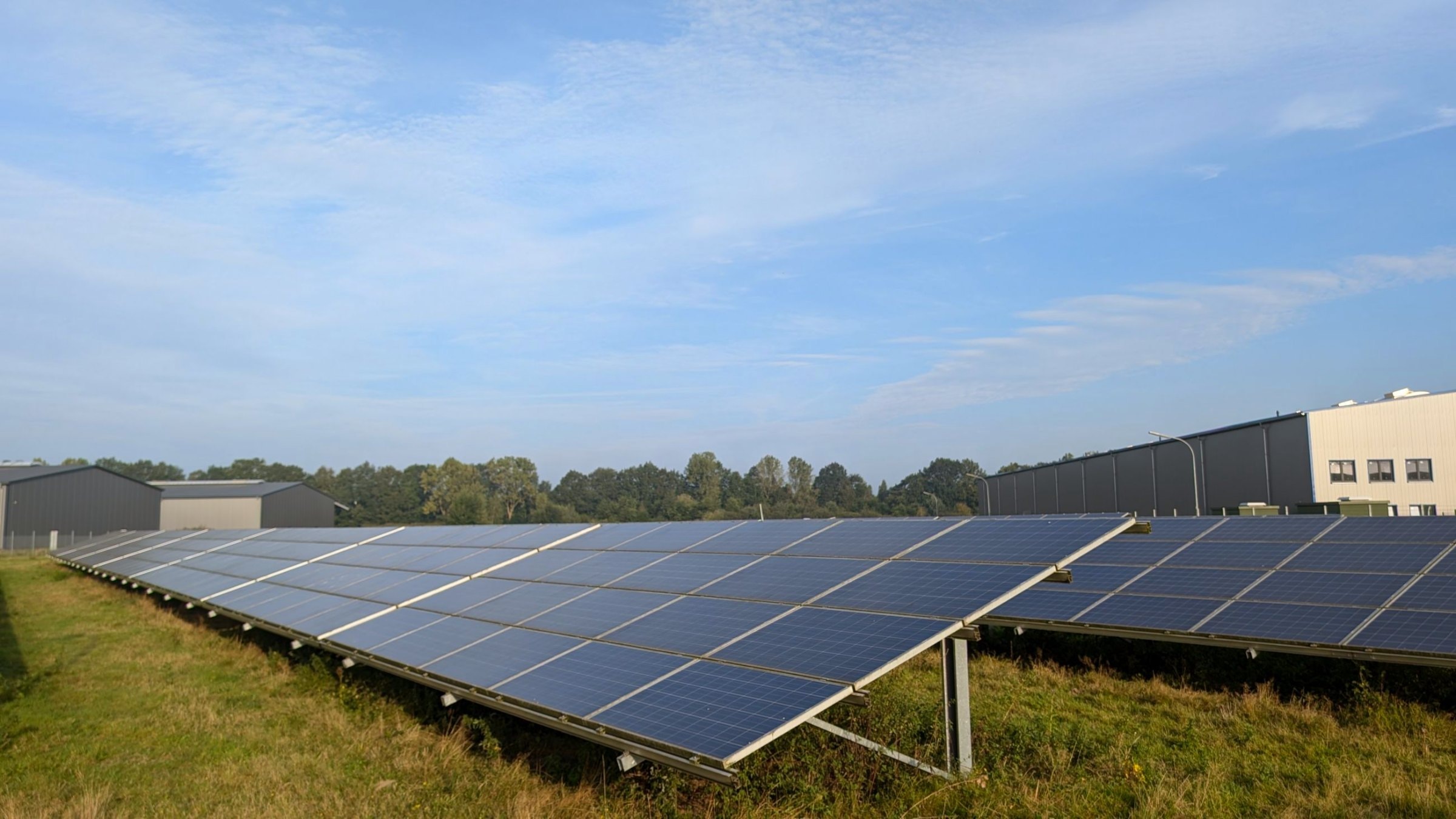 Solarmodule auf einer Wiese bei Ratzeburg